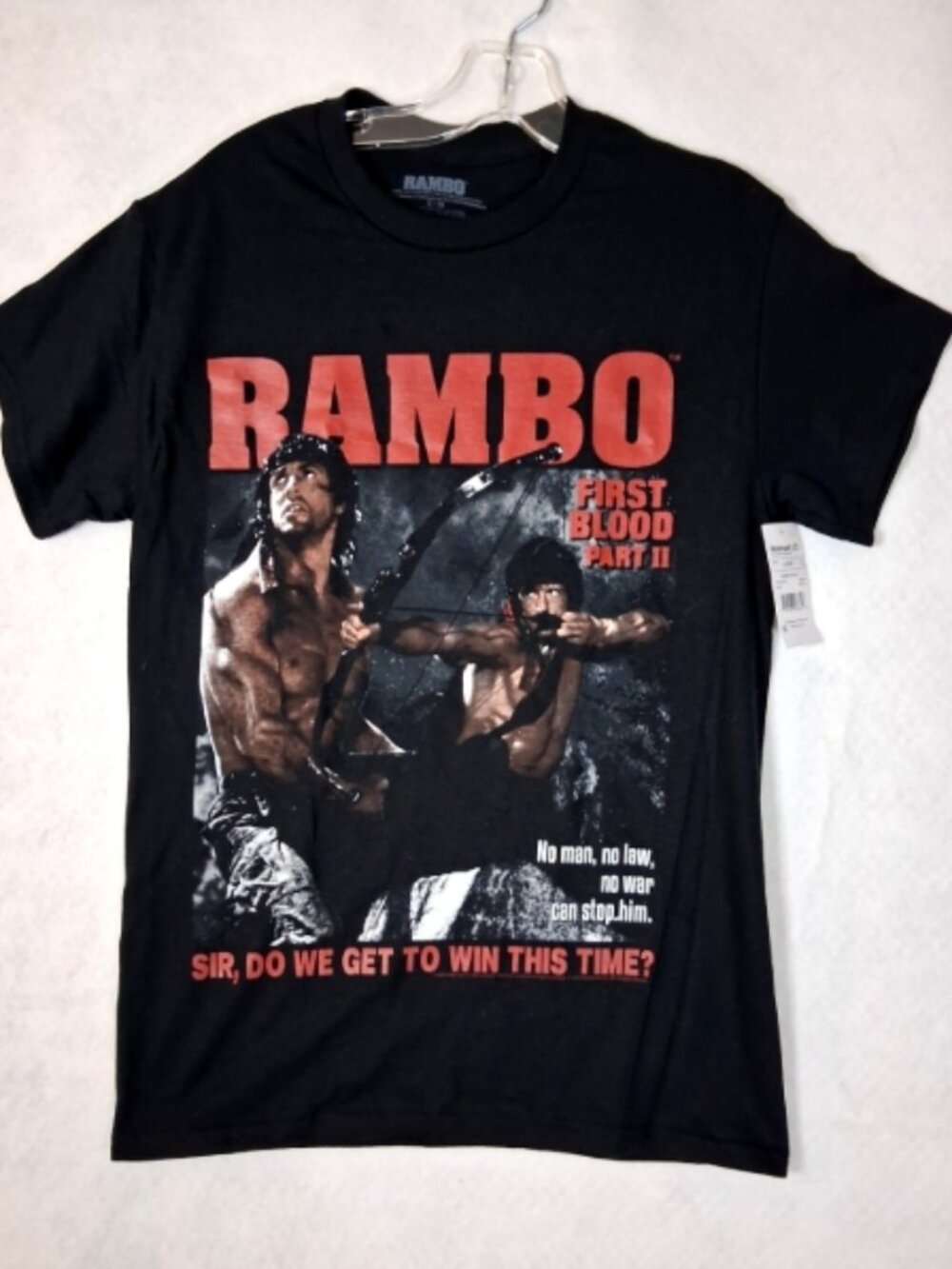 NEW Rambo T-shirt Men's S First Blood Part 2 Sylvester Stallone Military War